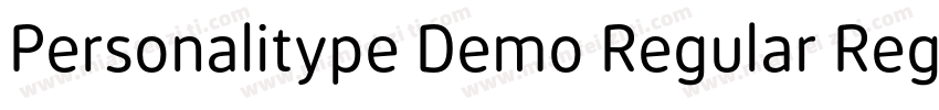 Personalitype Demo Regular Regular字体转换